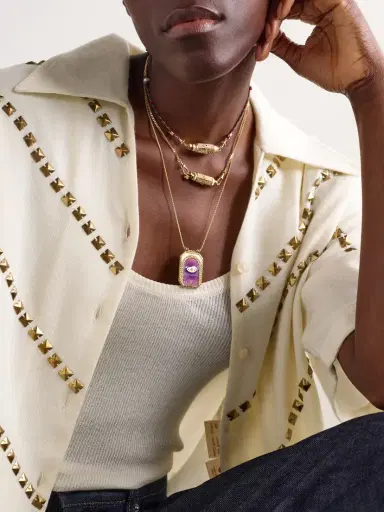 Marie Lichtenberg Coco Baby Locket 18-karat Gold Diamond Necklace | Thumbnail 5 Marie Lichtenberg Coco Baby Locket 18-karat Gold Diamond Necklace | Thumbnail 5