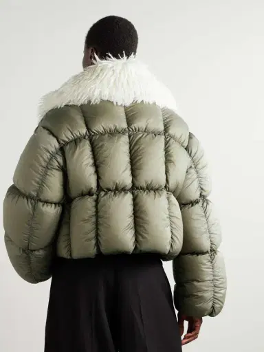 Jil Sander Plush-trimmed Padded Quilted Shell Jacket | Thumbnail 3 Jil Sander Plush-trimmed Padded Quilted Shell Jacket | Thumbnail 3