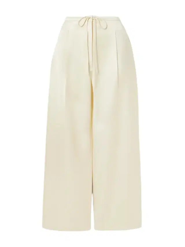 Pleated Satin Wide-leg Pants