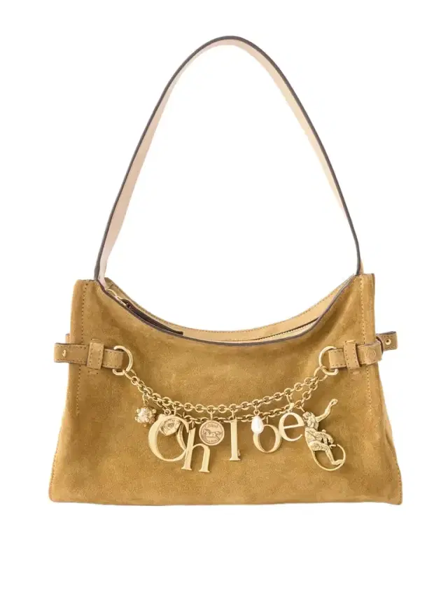 Embellished Suede Shoulder Bag