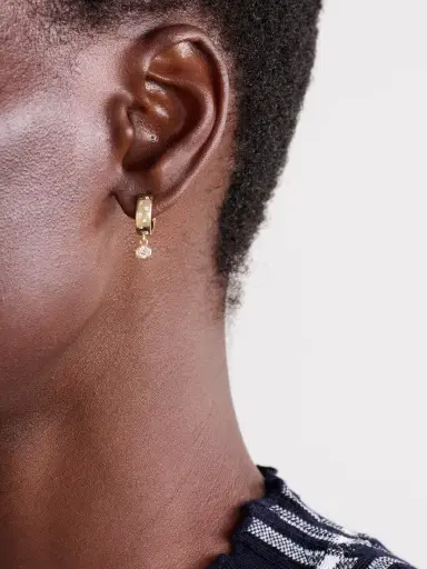 Roxanne First Polka-dot Drop 14-karat Gold Diamond Hoop Earrings | Thumbnail 2 Roxanne First Polka-dot Drop 14-karat Gold Diamond Hoop Earrings | Thumbnail 2