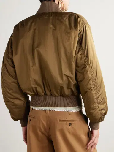 Chloé Cropped Shell Bomber Jacket | Thumbnail 4