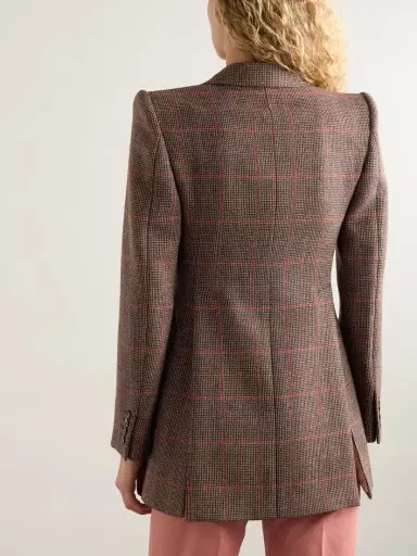 Chloé Checked Wool Blazer | Thumbnail 4