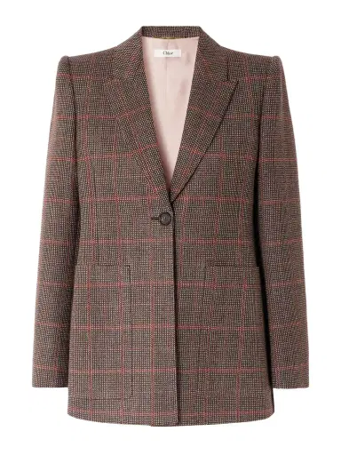 Chloé Checked Wool Blazer | Thumbnail 1
