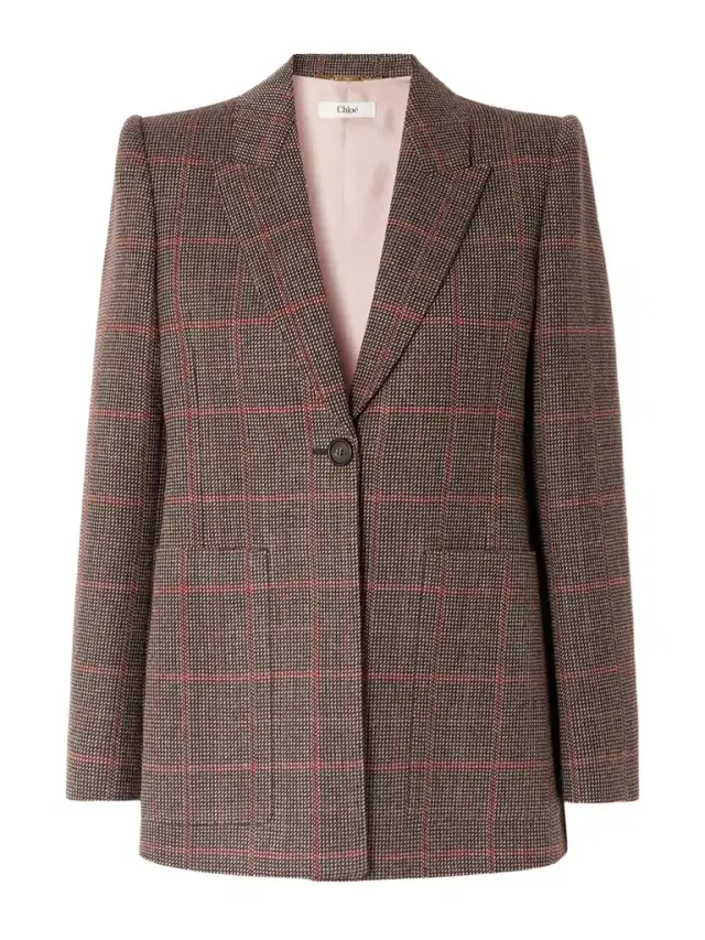 Checked Wool Blazer