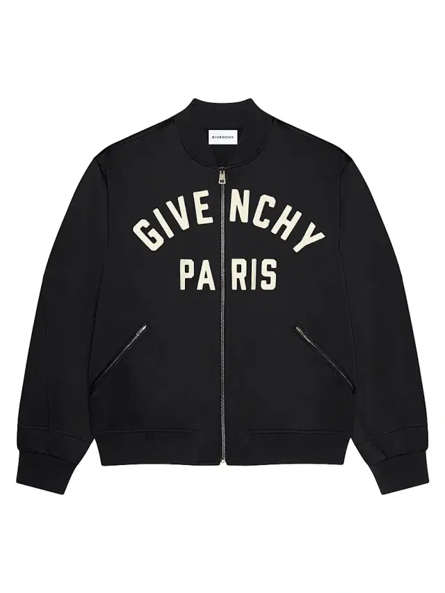 Men's GIVENCHY Paris zipped blouson in satin - Black