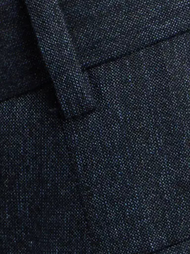 Emporio Armani Men's Flat Front Wool-Cotton Trousers - Solid Medium Blue - Size 36 | Thumbnail 7 Emporio Armani Men's Flat Front Wool-Cotton Trousers - Solid Medium Blue - Size 36 | Thumbnail 7