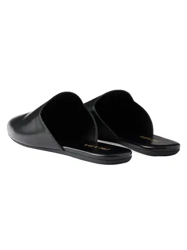 Prada Women's Brushed Leather Mules | Thumbnail 3 Prada Women's Brushed Leather Mules | Thumbnail 3