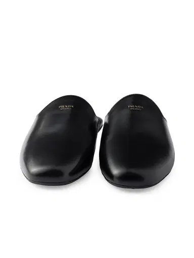 Prada Women's Brushed Leather Mules | Thumbnail 4 Prada Women's Brushed Leather Mules | Thumbnail 4