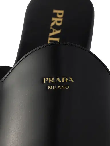 Prada Women's Brushed Leather Mules | Thumbnail 5 Prada Women's Brushed Leather Mules | Thumbnail 5