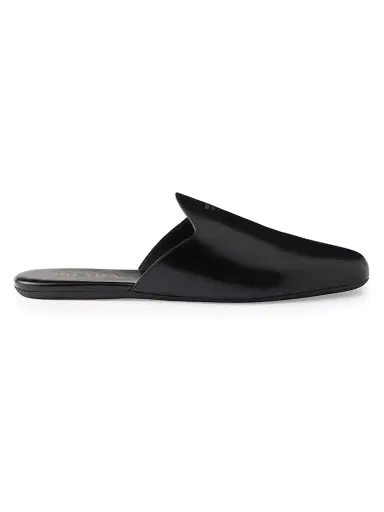 Prada Women's Brushed Leather Mules | Thumbnail 1 Prada Women's Brushed Leather Mules | Thumbnail 1