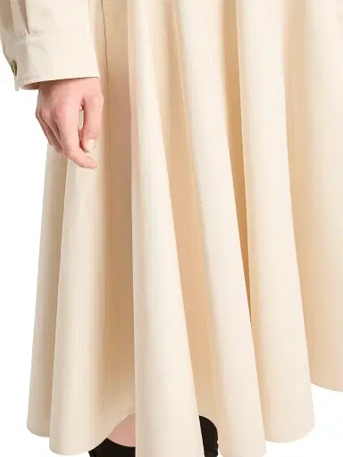 Prada Women's Chino Midi-Skirt - Light Beige Khaki - Size 8 | Thumbnail 4
