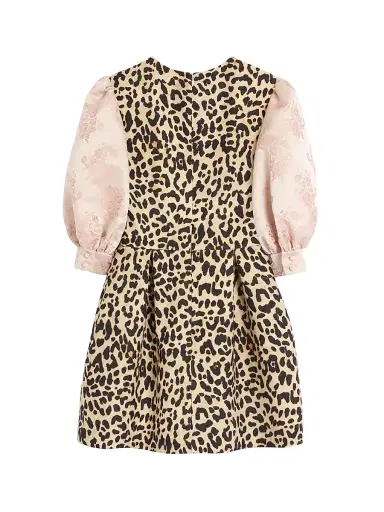 Valentino Garavani Women's Crepe Couture Short Dress with Animalier Print | Thumbnail 2