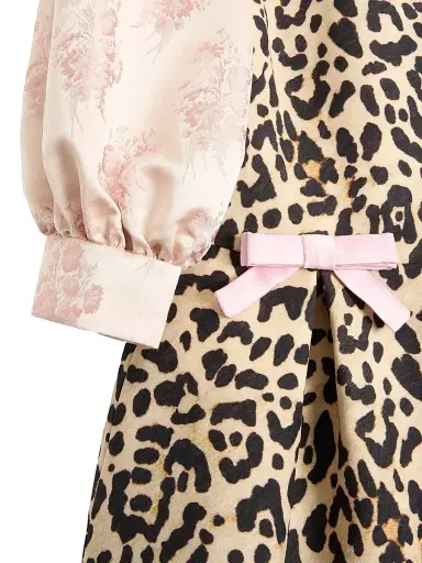 Valentino Garavani Women's Crepe Couture Short Dress with Animalier Print | Thumbnail 7