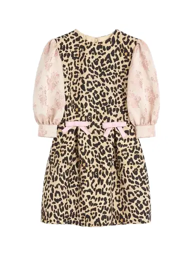 Valentino Garavani Women's Crepe Couture Short Dress with Animalier Print | Thumbnail 1