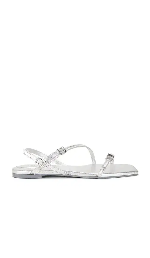SIMKHAI Carey Metallic Strappy Flat Sandal