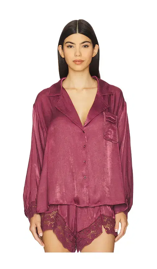 Free People x Intimately FP Midnight Muse Sleep Shirt In Renaissance Rose