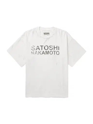 Satoshi Nakamoto Luke Distressed Logo-Print Cotton-Jersey T-Shirt - Men | Thumbnail 1