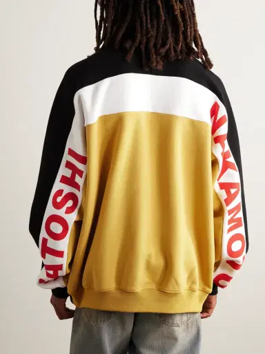 Satoshi Nakamoto Panelled Printed Cotton-Jersey Sweatshirt - Men | Thumbnail 3 Satoshi Nakamoto Panelled Printed Cotton-Jersey Sweatshirt - Men | Thumbnail 3