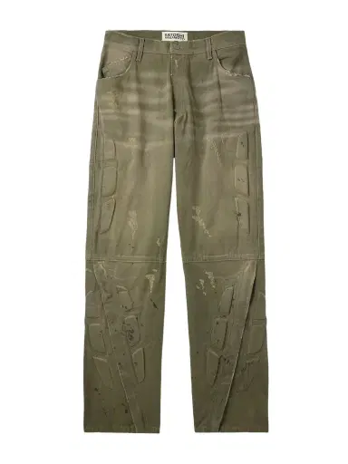 Satoshi Nakamoto Enduro Straight-Leg Padded Distressed Jeans - Men | Thumbnail 1
