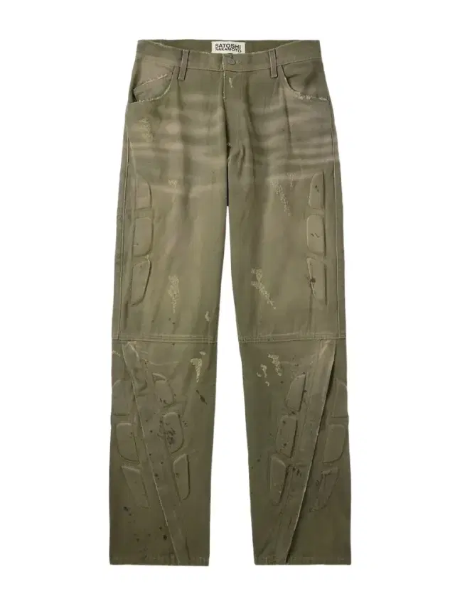 Enduro Straight-Leg Padded Distressed Jeans - Men