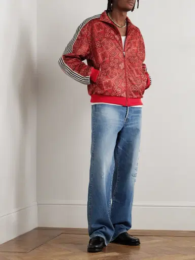 KAPITAL Cookie Bandana-Print Striped Shell Track Jacket - Men | Thumbnail 2