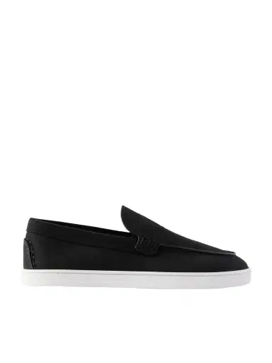 Christian Louboutin Moonboat Logo-Embossed Nubuck Loafers - Men | Thumbnail 1