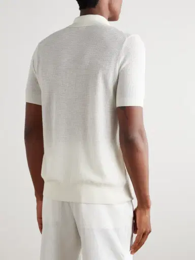 Tom Ford Slim-Fit Waffle-Knit Wool Polo Shirt - Men | Thumbnail 4 Tom Ford Slim-Fit Waffle-Knit Wool Polo Shirt - Men | Thumbnail 4