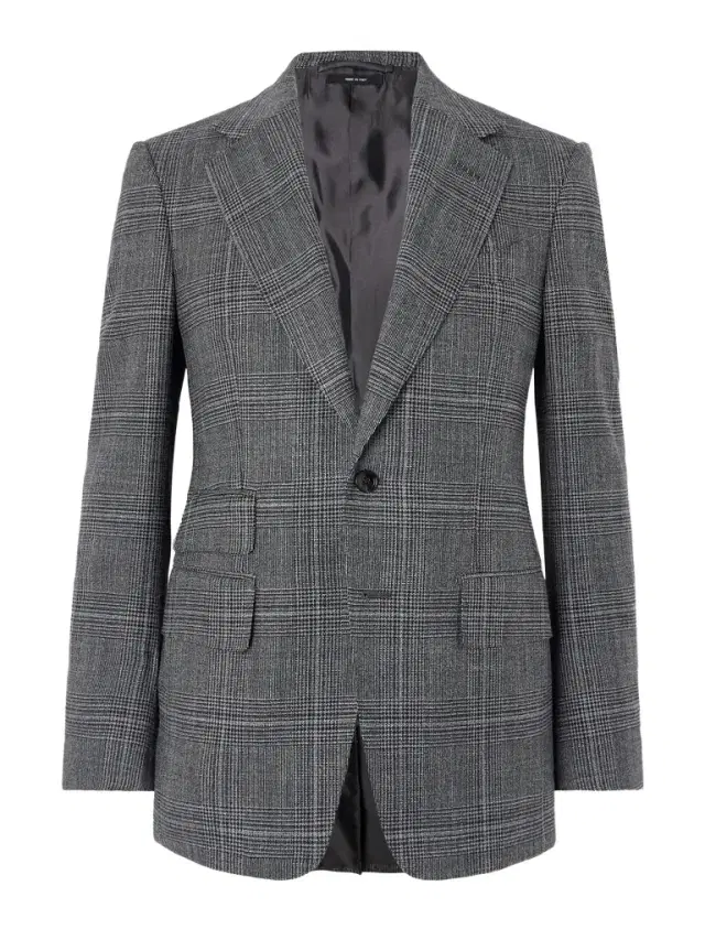 Shelton Slim-Fit Prince of Wales Checked Wool and Silk-Blend Suit Jacket - Men