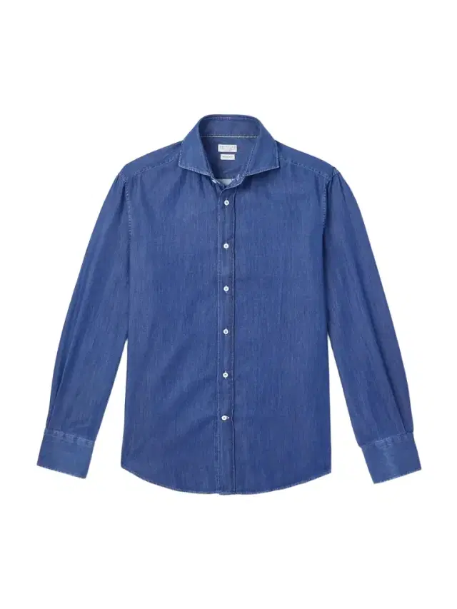 lim-Fit Cutaway-Collar Cotton hirt - Men