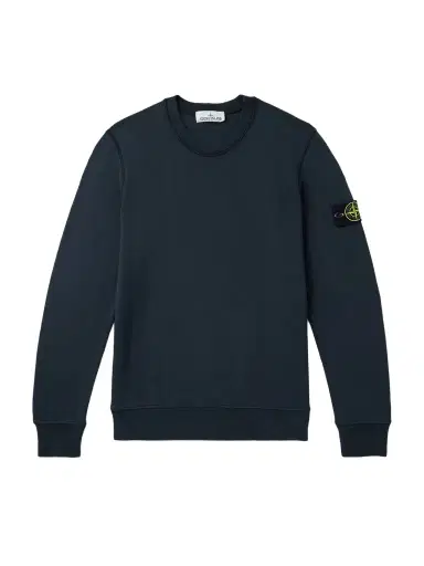 Stone Island Logo-Appliquèd Garment-Dyed Organic Cotton-Jersey Sweatshirt - Men | Thumbnail 1 Stone Island Logo-Appliquèd Garment-Dyed Organic Cotton-Jersey Sweatshirt - Men | Thumbnail 1