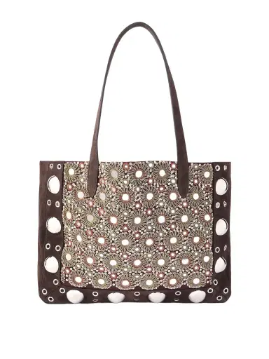 Valentino Garavani Nellcôte Embelished Suede Tote Bag - Men | Thumbnail 1 Valentino Garavani Nellcôte Embelished Suede Tote Bag - Men | Thumbnail 1