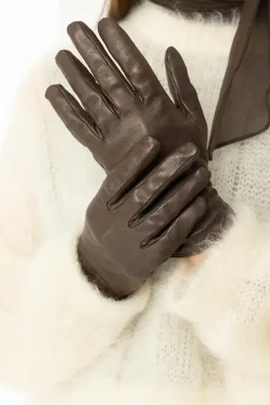 Brunello Cucinelli Shiny Biker Gloves | Thumbnail 3