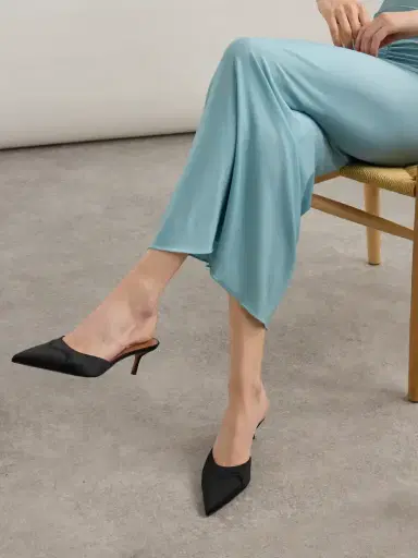 Alaïa 55 Satin Mules | Thumbnail 2 Alaïa 55 Satin Mules | Thumbnail 2