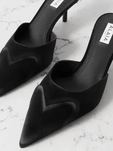 Alaïa 55 Satin Mules | Thumbnail 4 Alaïa 55 Satin Mules | Thumbnail 4