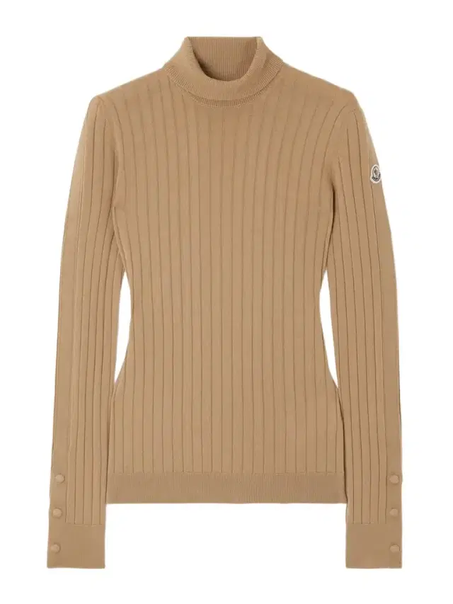 Button-detailed Appliquéd Ribbed Wool And Cashmere-blend Turtleneck Sweater