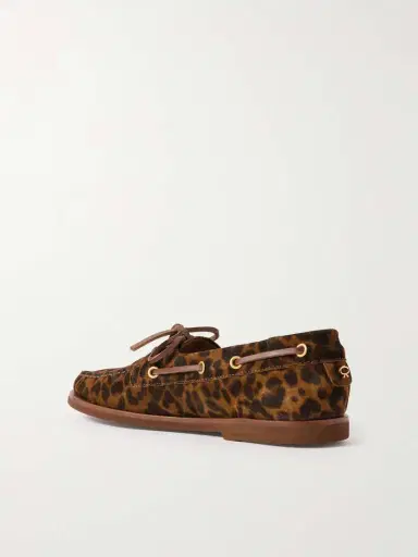 Gianvito Rossi Vandée Leopard-print Suede Boat Shoes | Thumbnail 3 Gianvito Rossi Vandée Leopard-print Suede Boat Shoes | Thumbnail 3