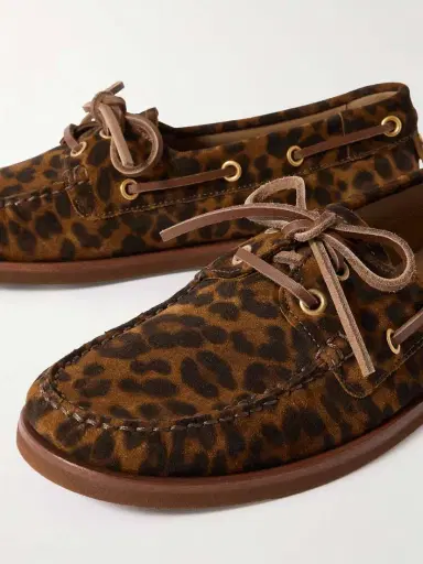 Gianvito Rossi Vandée Leopard-print Suede Boat Shoes | Thumbnail 4 Gianvito Rossi Vandée Leopard-print Suede Boat Shoes | Thumbnail 4