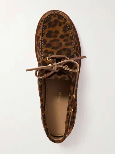 Gianvito Rossi Vandée Leopard-print Suede Boat Shoes | Thumbnail 5 Gianvito Rossi Vandée Leopard-print Suede Boat Shoes | Thumbnail 5