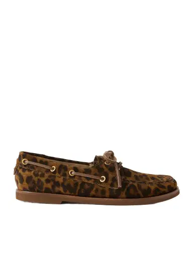 Gianvito Rossi Vandée Leopard-print Suede Boat Shoes | Thumbnail 1 Gianvito Rossi Vandée Leopard-print Suede Boat Shoes | Thumbnail 1