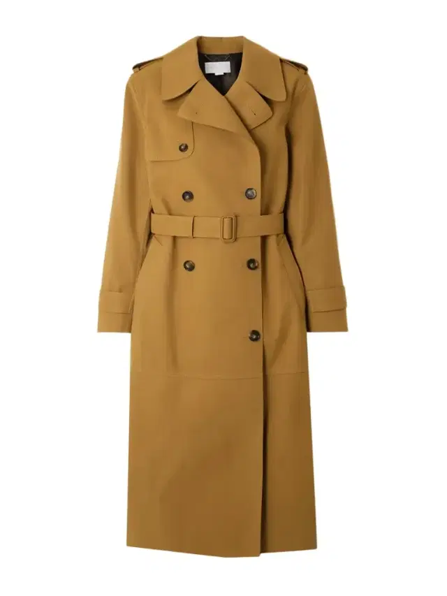 Oversized Double-breasted Belted Brushed Trench Coat