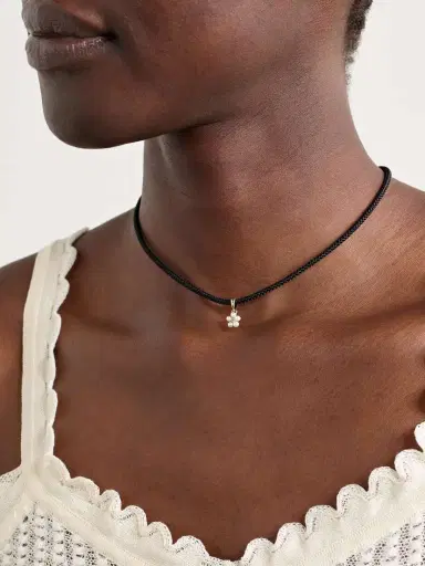 Mizuki 14-karat Gold, Cord, Pearl And Diamond Necklace | Thumbnail 2 Mizuki 14-karat Gold, Cord, Pearl And Diamond Necklace | Thumbnail 2