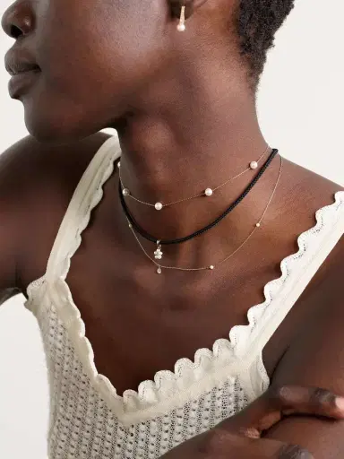 Mizuki 14-karat Gold, Cord, Pearl And Diamond Necklace | Thumbnail 5 Mizuki 14-karat Gold, Cord, Pearl And Diamond Necklace | Thumbnail 5