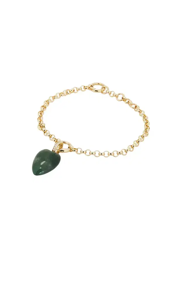 By Pariah Hearstone Diamond Pendant Heavy Collector Bracelet