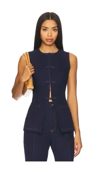 Sau Lee Denver Denim Vest | Thumbnail 1 Sau Lee Denver Denim Vest | Thumbnail 1