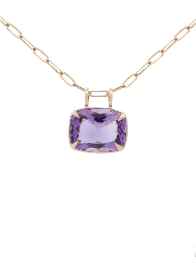 Wish Fine Jewelry Amethyst 18K Gold Statement Pendant