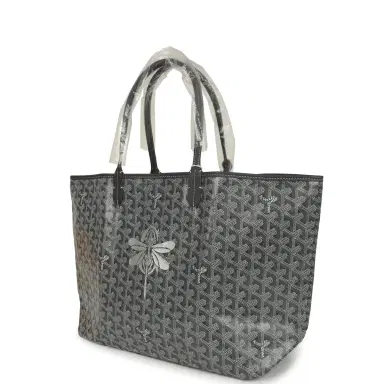 goyard Goyard Goyardine Grey St. Louis PM Tote Bag Palladium Hardware | Thumbnail 3