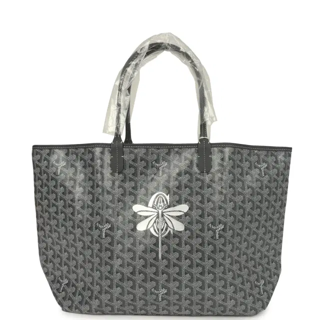 goyard Goyard Goyardine Grey St. Louis PM Tote Bag Palladium Hardware