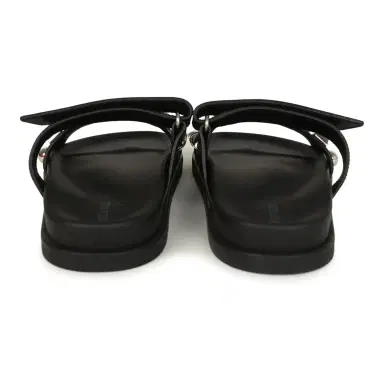HERMÈS Hermes Chypre Techno Sandals Black Studded Calfskin Palladium Hardware 38 EU | Thumbnail 6