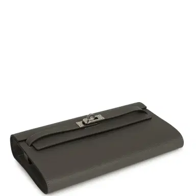 HERMÈS Hermes Kelly Wallet To Go Gris Meyer Epsom Palladium Hardware | Thumbnail 6 HERMÈS Hermes Kelly Wallet To Go Gris Meyer Epsom Palladium Hardware | Thumbnail 6
